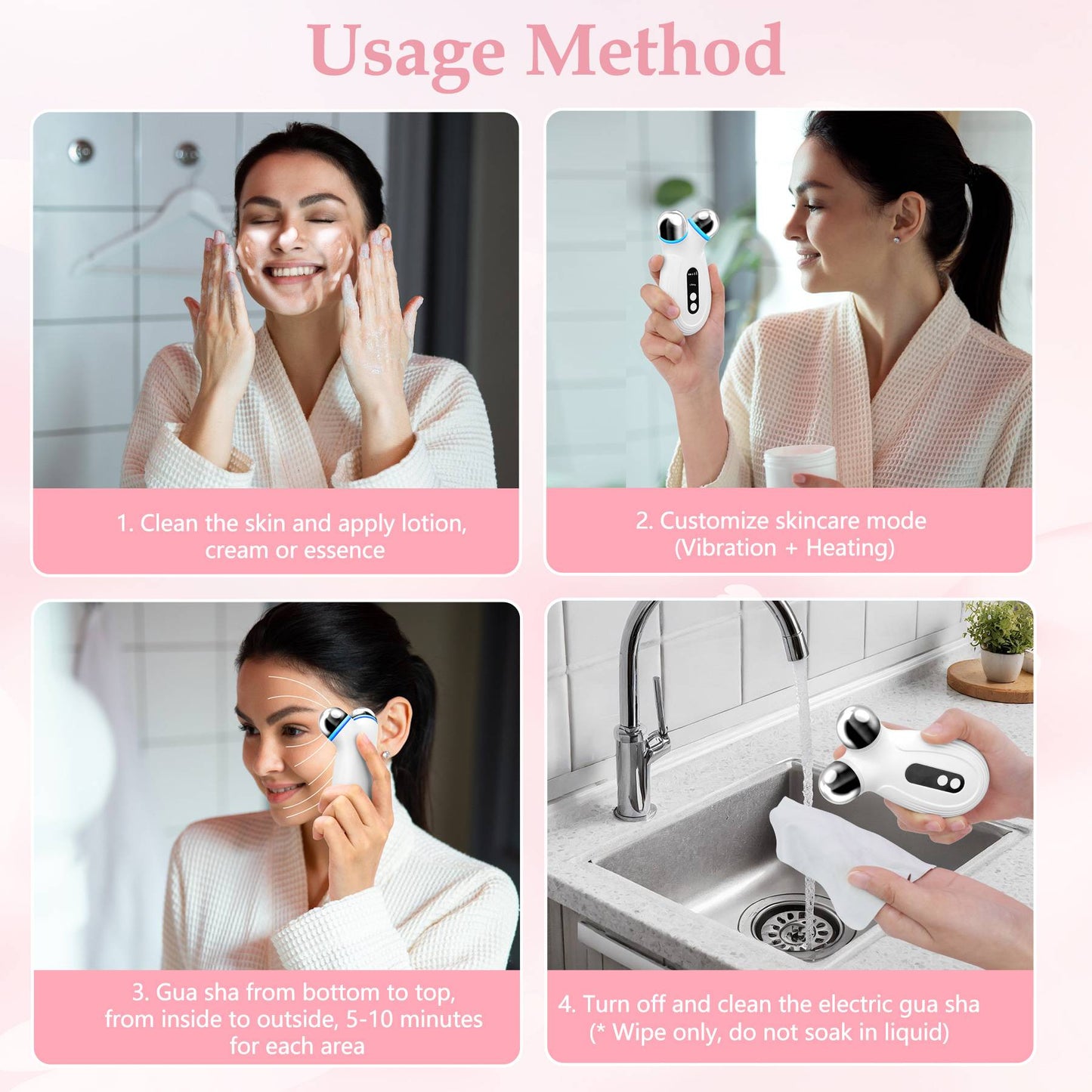 Anti Aging Wrinkles Microcurrent Facial Device